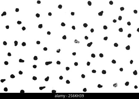 Abstract background f black dots on white background Stock Photo