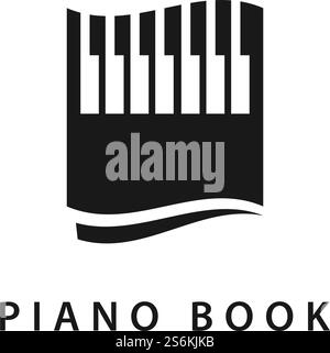 Piano vector ilustration flat design template Stock Vector