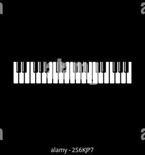 Piano vector ilustration flat design template Stock Vector