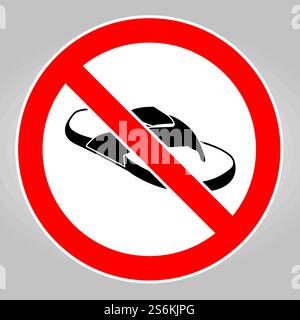 Do not No Open Toed Shoes Stock Vector