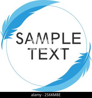 Feather ilustration logo vector template Stock Vector