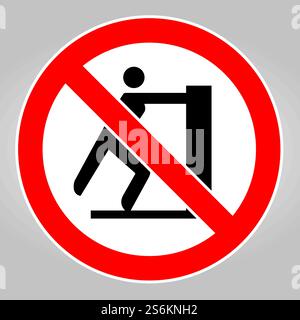 Symbol No Reaching label Stock Vector