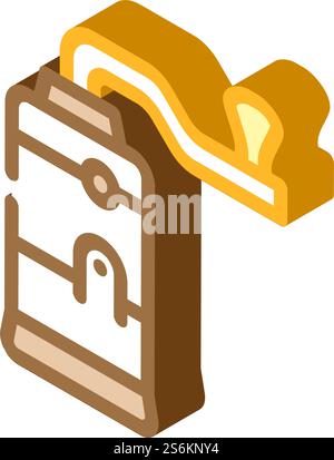 spice grinder isometric icon vector. spice grinder sign. isolated symbol illustration. spice grinder isometric icon vector illustration Stock Vector