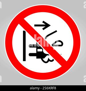 Do Not Disconnect Mains Plug From Electrical Outlet Stock Vector