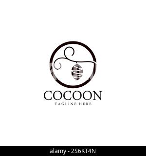 Cocoon logo template vector icon and symbol Stock Vector