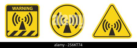 Beware Non-Ionizing Radiation Symbol sign Stock Vector