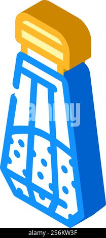 salt in salt shaker isometric icon vector. salt in salt shaker sign. isolated symbol illustration. salt in salt shaker isometric icon vector illustration Stock Vector