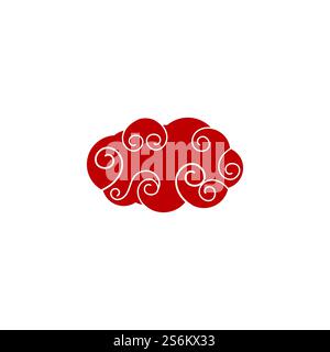 chinese clouds logo vector illustration template Stock Vector