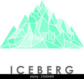 Iceberg illustration logo vector design Stock Vector