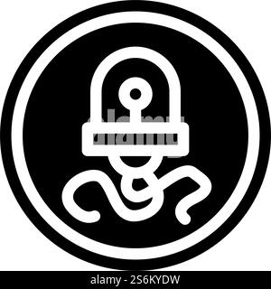 nanorobot electronic device glyph icon vector. nanorobot electronic device sign. isolated contour symbol black illustration. nanorobot electronic device glyph icon vector illustration Stock Vector