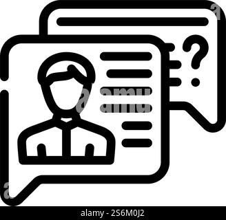 updating employee line icon vector illustration Stock Vector Image ...