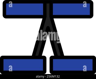 Alpinist Belay Belt Icon. Editable Bold Outline With Color Fill Design. Vector Illustration. Stock Vector