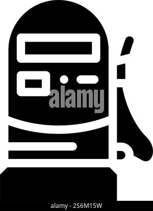 gas station vending machine glyph icon vector illustration Stock Vector ...