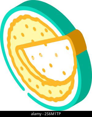 pancakes dessert isometric icon vector. pancakes dessert sign. isolated symbol illustration. pancakes dessert isometric icon vector illustration Stock Vector
