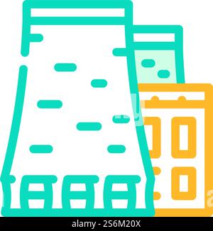 infrastructure nuclear energy color icon vector illustration Stock ...