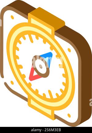 compass pirate isometric icon vector. compass pirate sign. isolated symbol illustration. compass pirate isometric icon vector illustration Stock Vector