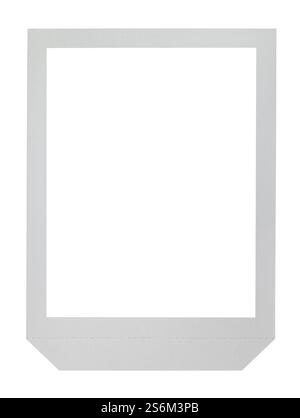 Blank photo frame of old instant camera isolated on white background. Stock Photo