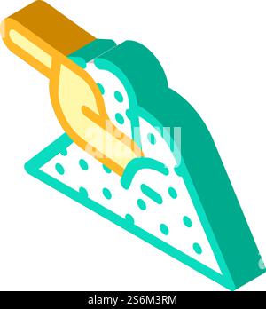 spice spatula isometric icon vector. spice spatula sign. isolated symbol illustration. spice spatula isometric icon vector illustration Stock Vector