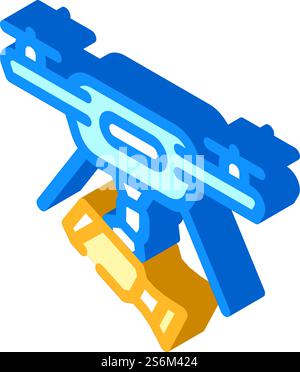 aerial video shooting drone isometric icon vector. aerial video shooting drone sign. isolated symbol illustration. aerial video shooting drone isometric icon vector illustration Stock Vector