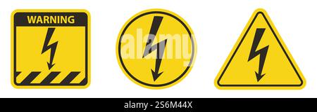 Danger High Voltage Symbol Sign Isolate On White Background Stock Vector