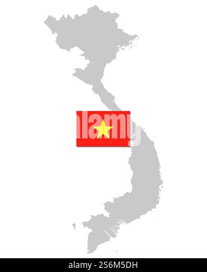 Map of Vietnam Stock Photo - Alamy