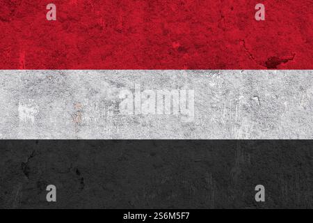 yemen flag pattern on the concrete wall Stock Photo - Alamy