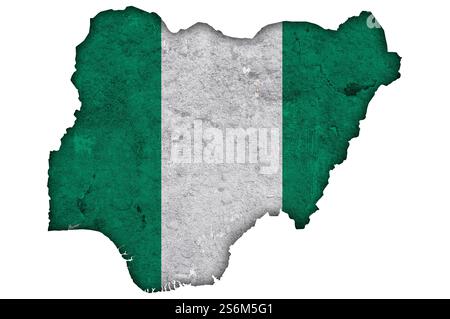 Map of Nigeria on weathered concrete Stock Photo - Alamy