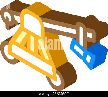 video shooting crane isometric icon vector. video shooting crane sign. isolated symbol illustration. video shooting crane isometric icon vector illustration Stock Vector
