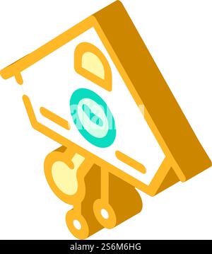 cuckoo clock isometric icon vector. cuckoo clock sign. isolated symbol illustration. cuckoo clock isometric icon vector illustration Stock Vector