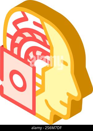 artificial intelligence robot isometric icon vector. artificial intelligence robot sign. isolated symbol illustration. artificial intelligence robot isometric icon vector illustration Stock Vector