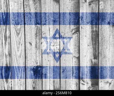 Flag on weathered wood Stock Photo - Alamy