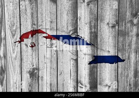 Flag of Cuba on a weathered wooden wall Stock Photo - Alamy
