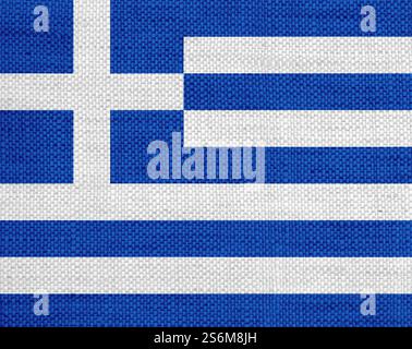 Flag on old linen Stock Photo - Alamy