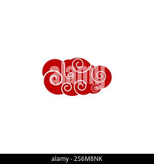 chinese clouds logo vector illustration template Stock Vector