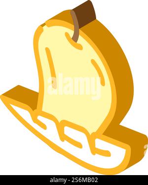 mango fruit isometric icon vector. mango fruit sign. isolated symbol illustration. mango fruit isometric icon vector illustration Stock Vector