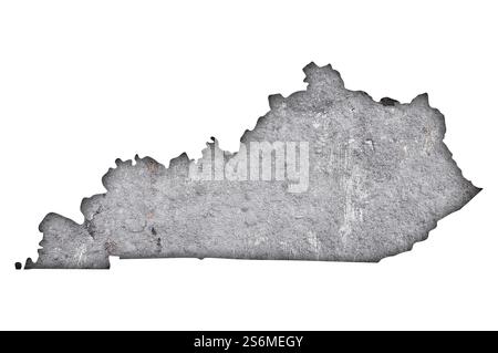 Map of Kentucky on weathered concrete Stock Photo - Alamy