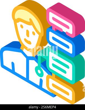 human qualities isometric icon vector illustration Stock Vector Image ...