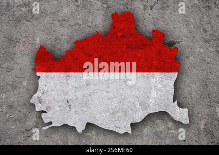 Flag of Vienna on weathered concrete Stock Photo - Alamy