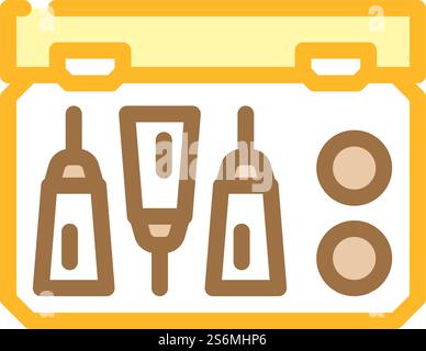 first aid kit with antidote color icon vector. first aid kit with antidote sign. isolated symbol illustration. first aid kit with antidote color icon vector illustration Stock Vector