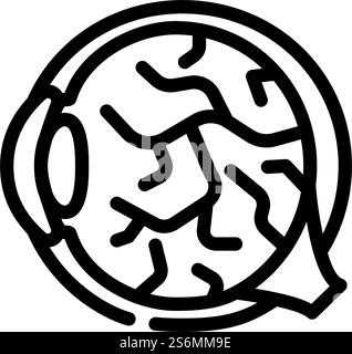 inflammation of eye ophthalmology line icon vector illustration Stock ...
