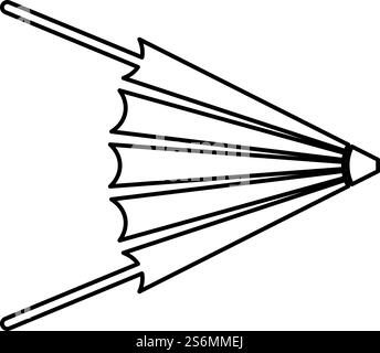 Air blower fire bellow forge contour outline icon black color vector illustration flat style simple image. Air blower fire bellow forge contour outline icon black color vector illustration flat style image Stock Vector