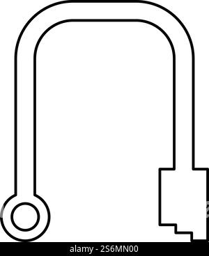 Pvc pipe icon. Outline pvc pipe vector icon color flat isolated Stock ...