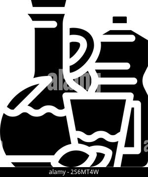olive oil glyph icon vector. olive oil sign. isolated contour symbol black illustration. olive oil glyph icon vector illustration Stock Vector