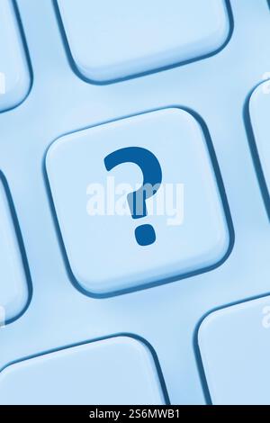 computer keyboard question mark help question symbol web Stock Photo