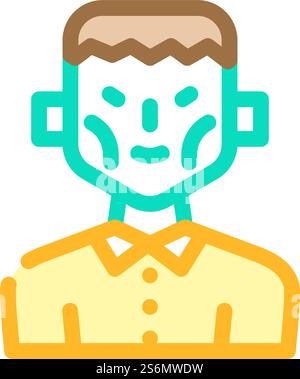 frankenstein fantasy character color icon vector. frankenstein fantasy character sign. isolated symbol illustration. frankenstein fantasy character color icon vector illustration Stock Vector