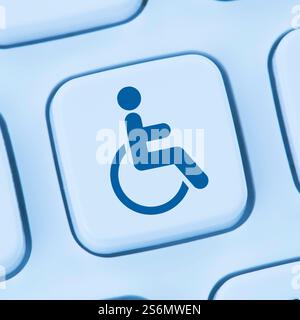 accessible internet computer web design web blue online keyboard Stock Photo