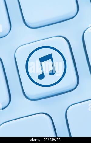 Listen to music download download download download online Internet web Stock Photo