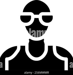 invisible fantasy character glyph icon vector. invisible fantasy character sign. isolated contour symbol black illustration. invisible fantasy character glyph icon vector illustration Stock Vector