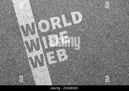 Internet www world wide web online on computer concept website Stock Photo