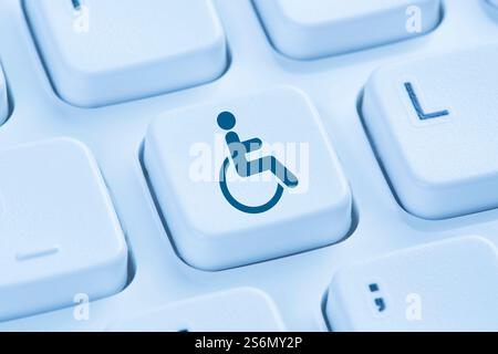 Accessible Internet Computer Web Design Web Icon blue Computer Keyboard Stock Photo